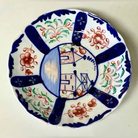 Early 1800s Vintage Gaudy Welsh Village Pattern 281 A Plate - Picture 9 of 15